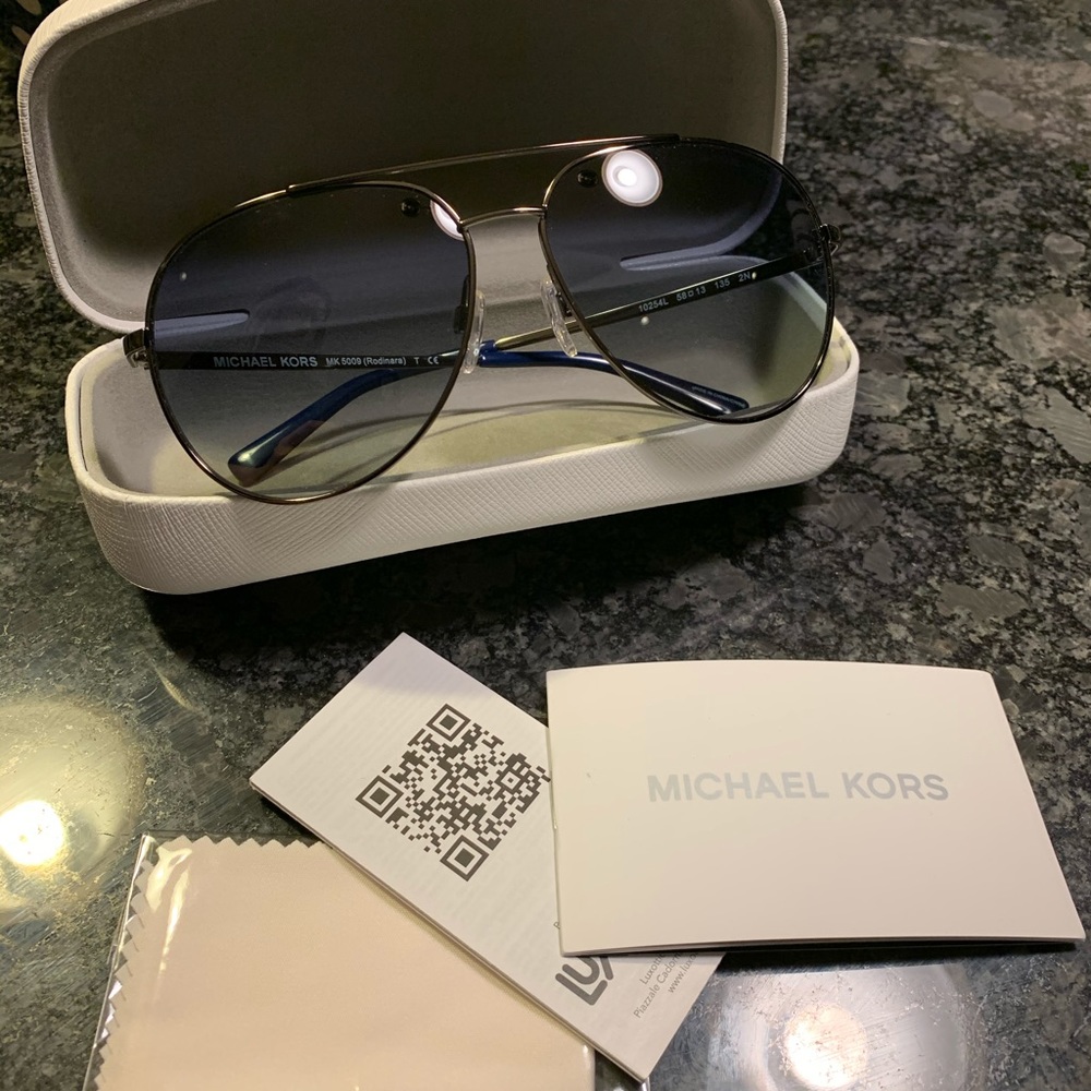 Michael Kors Rodinara Gunmetal Aviators